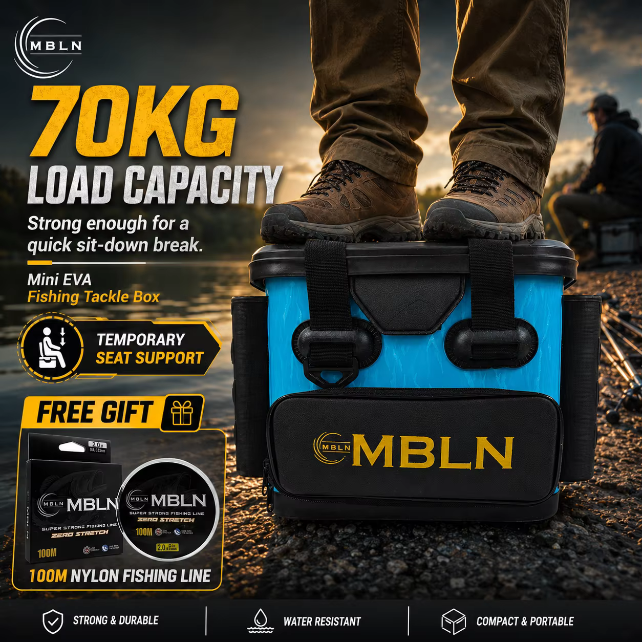 Caja de Pesca MBLN 14L en EVA con Soporte para Cañas - imagen 5