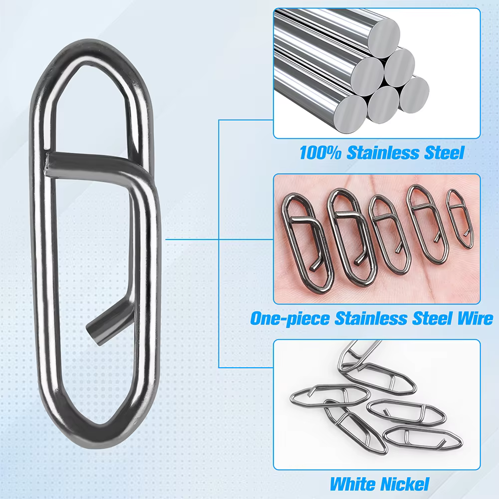 Fastel Clips de velocidad acero inoxidable – Alta resistencia pesca - imagen 5
