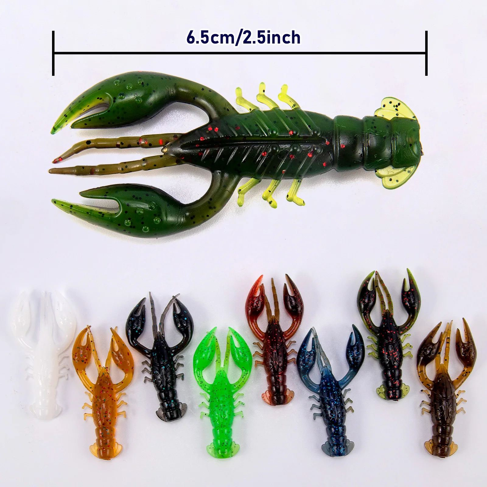 Señuelo de cangrejo suave 6,5 cm – Swimbait para lubina y depredadores - imagen 5