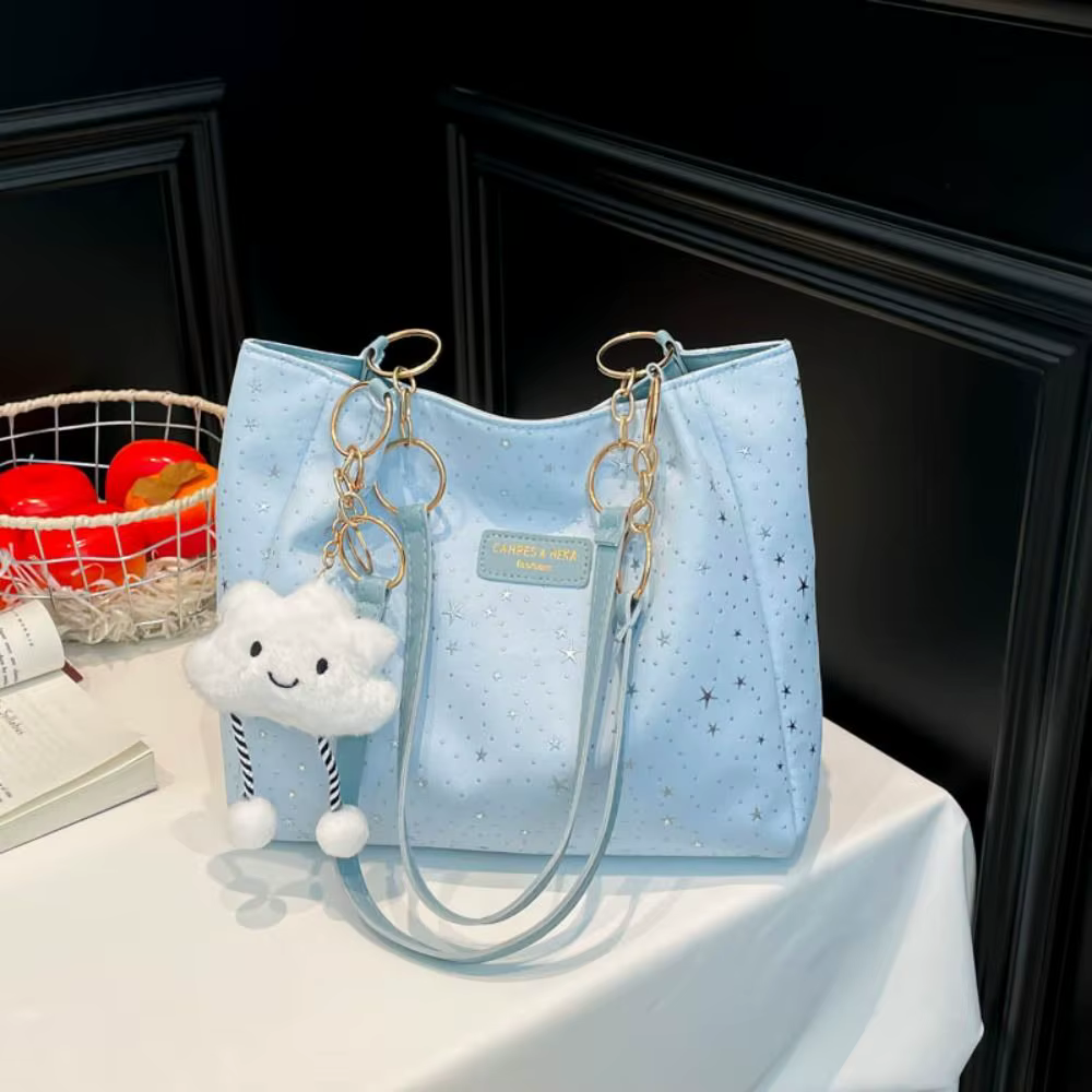 Bolso tote de hombro con estrella – Gran capacidad para viajes diarios