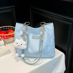 Bolso tote de hombro con estrella – Gran capacidad para viajes diarios