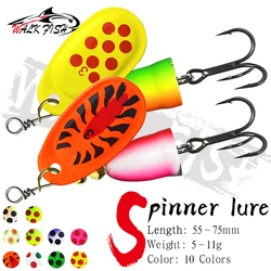 WALK FISH Señuelo Giratorio Metal – Cebo Anzuelo Triple Lucio