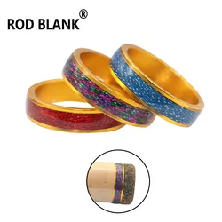 Anillo guía de aluminio con borde de color para cañas