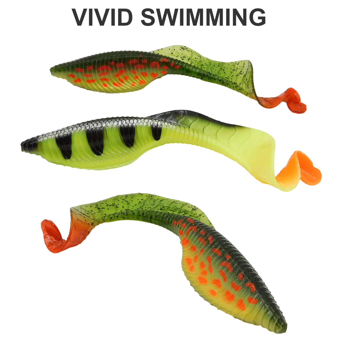 Dragon Grub señuelo de silicona swimbait para lubina y lucio
