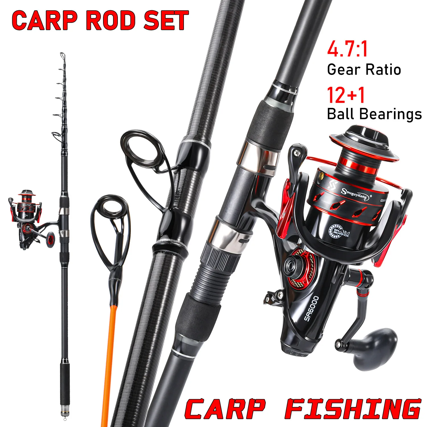 Kit completo con accesorios de pesca