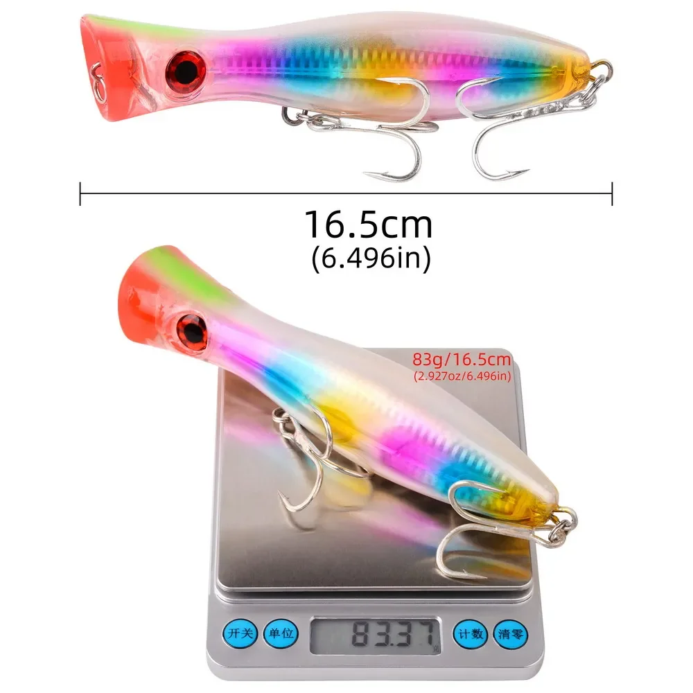 Popper flotante de superficie para pesca en agua salada, señuelo duro - imagen 4