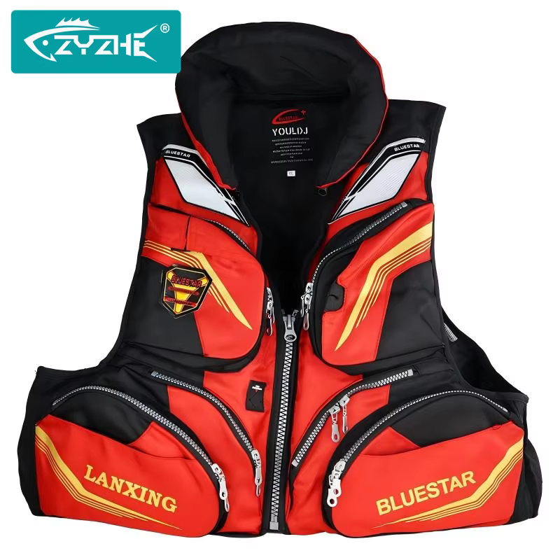 Chaqueta de pesca ZYZHE chaleco de flotación multifunción - imagen 2
