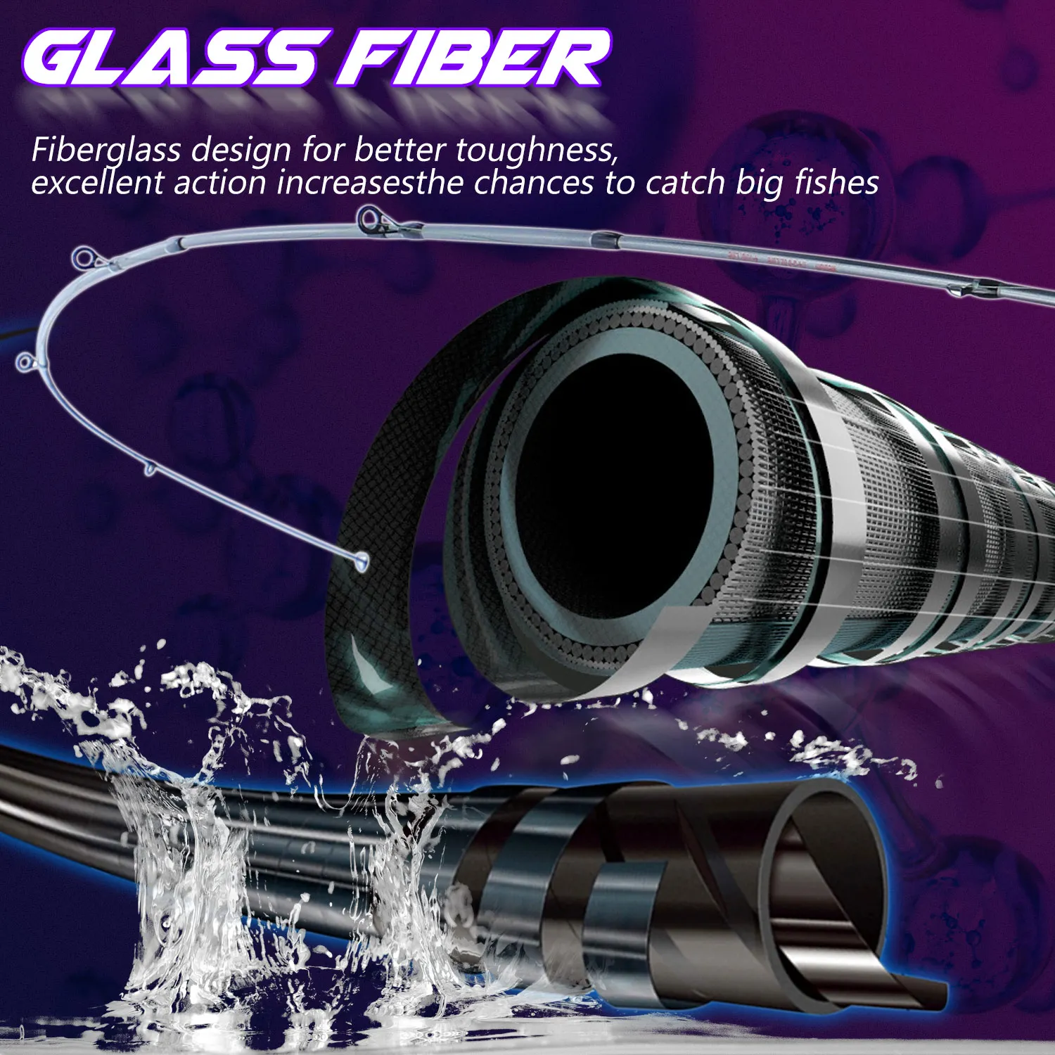 Caña Baitcasting Sougayilang de carbono para lubina y casting - imagen 3