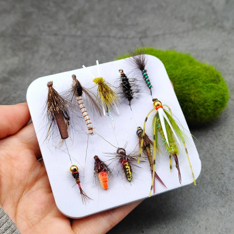 Juego de moscas húmedas surtidas para pesca de trucha y lubina - imagen 4