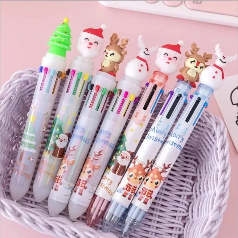 Bolígrafos multicolor navideños Kawaii para regalo escolar niños - imagen 5