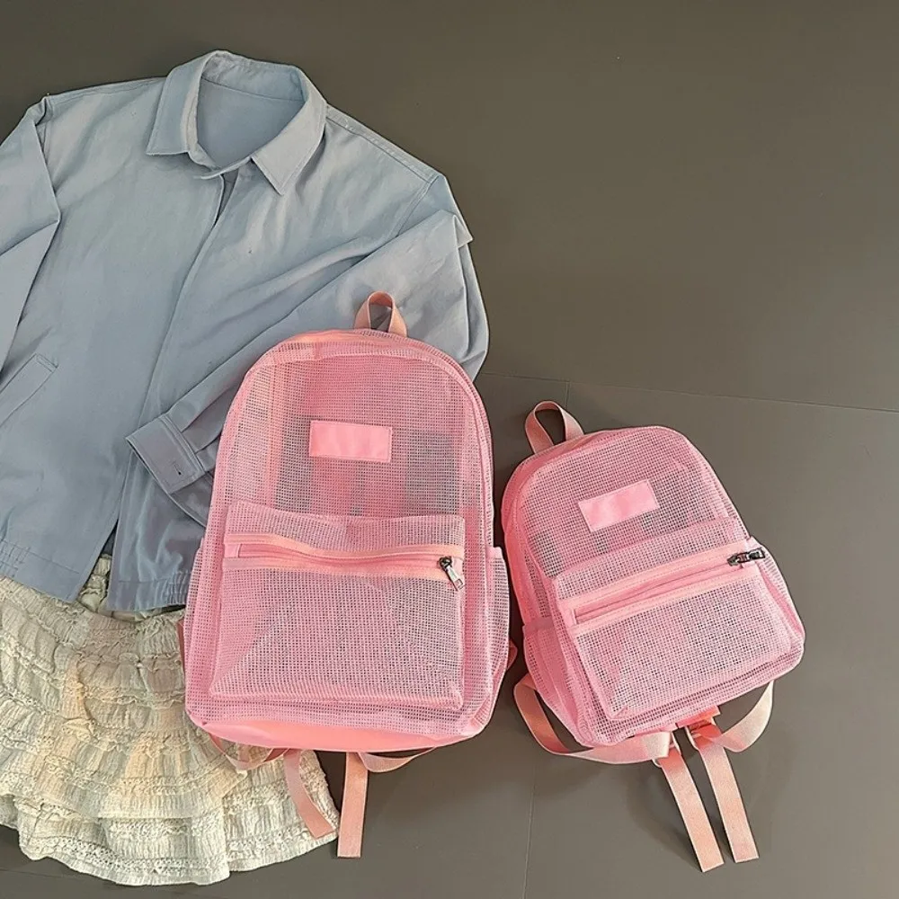 Mochila de malla transpirable con correas dobles y bolsillos - imagen 5