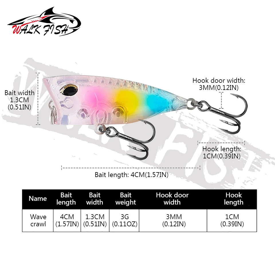 WALK FISH Popper de superficie para lubina con bolas sonoras - imagen 5