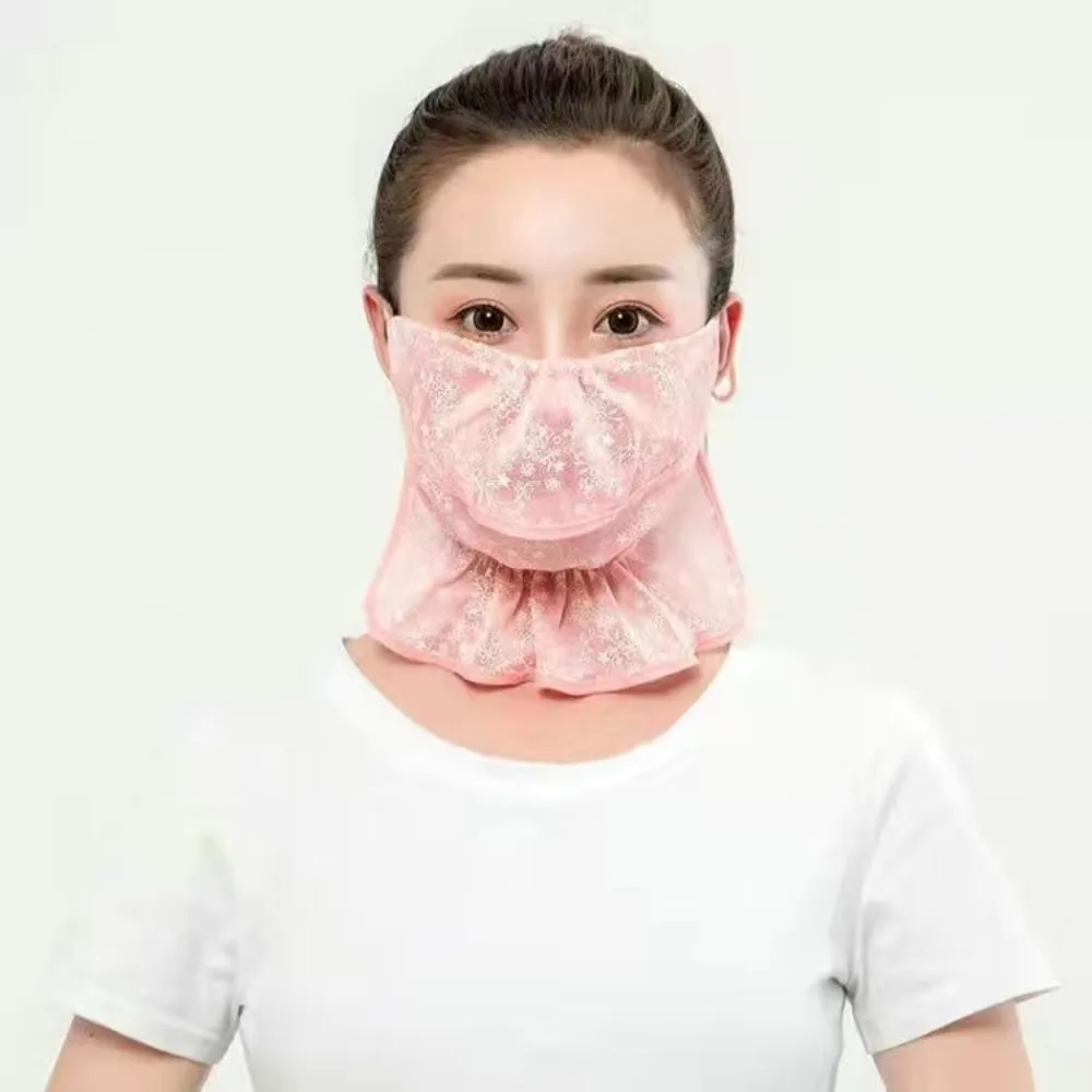 Máscara anti-UV de encaje con cordón para proteger las orejas - imagen 2