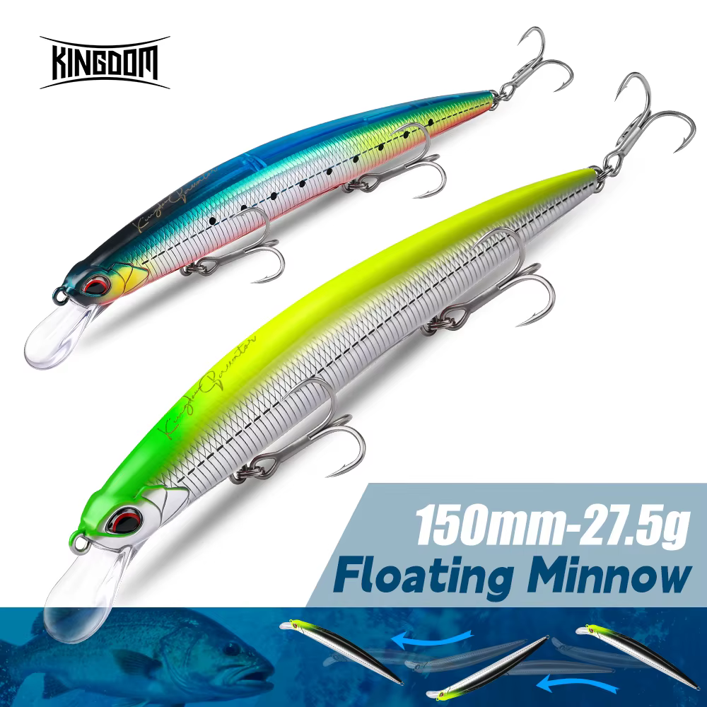 Señuelo flotante KINGDOM Minnow para lubina y perca