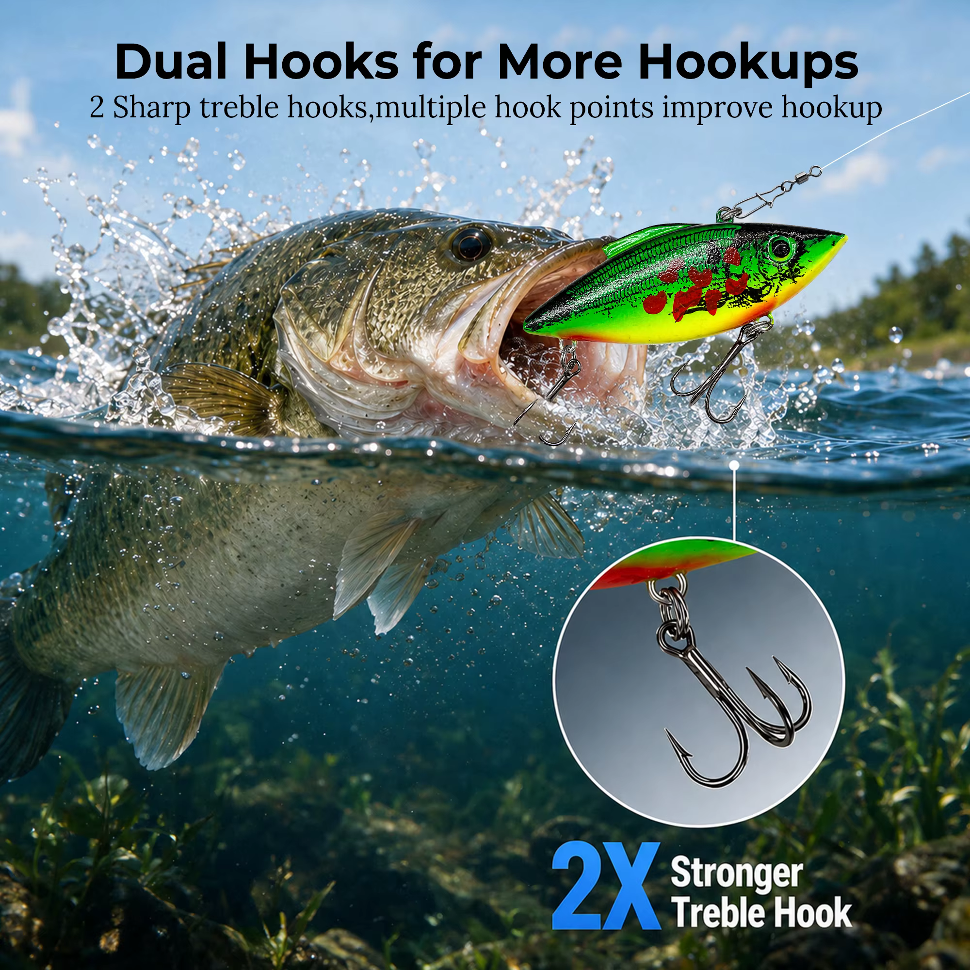 Crankbait 9KM Sin Cola – Señuelo Duro Vibrante para Lubina - imagen 2