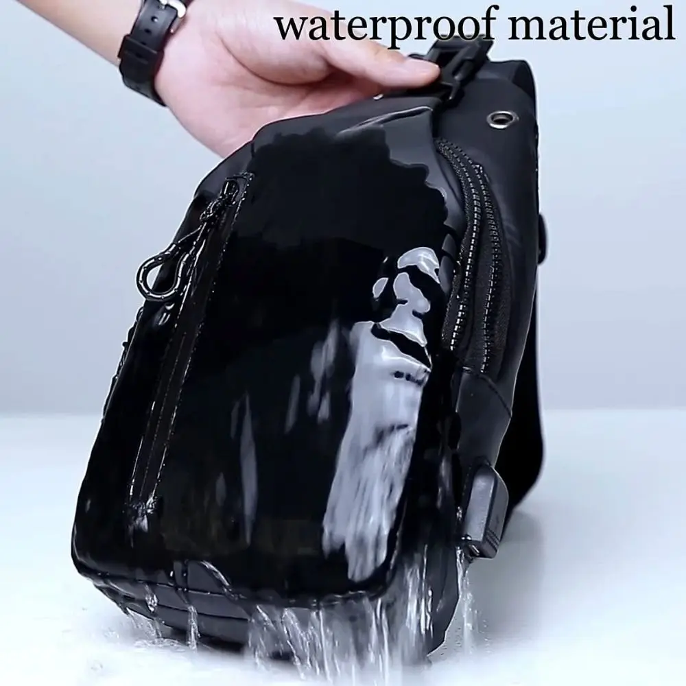 Bolso de pesca de pecho de nailon con USB y bandolera ligera - imagen 3