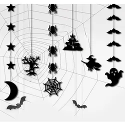 Adornos colgantes Halloween fantasma y bruja para decoración de casa