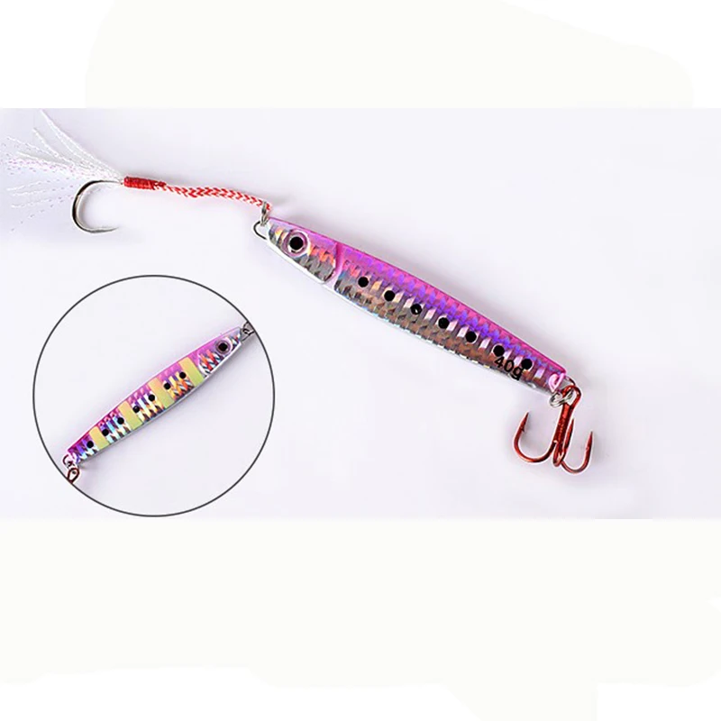 Señuelo luminoso para lubina con hundimiento rápido y triple anzuelo - imagen 5