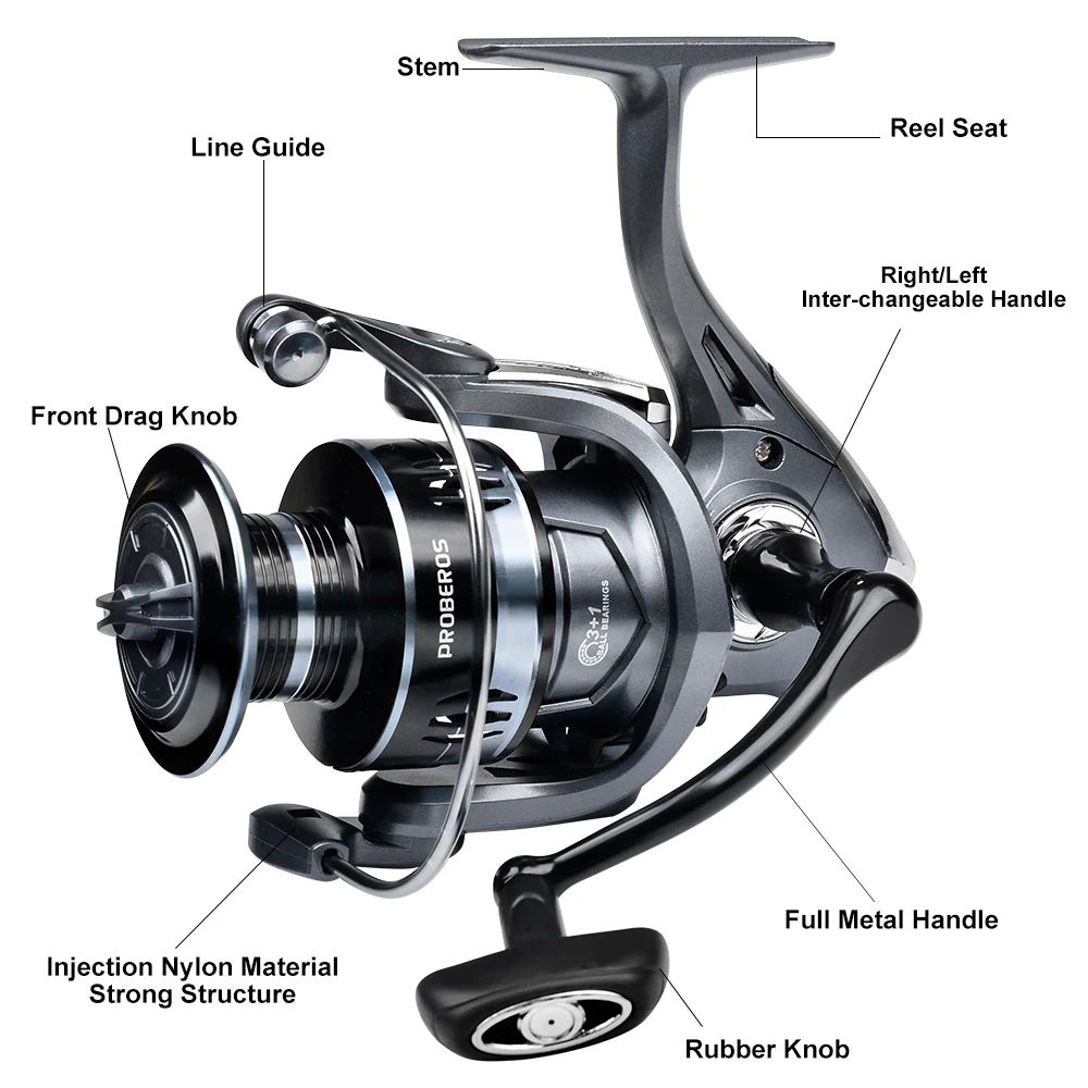 Carrete Proberos Deep Line Cup Series con rodamientos inox y arrastre - imagen 5