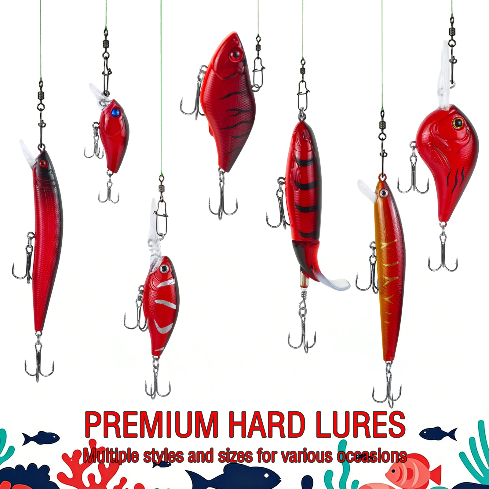 FREE FISHER Kit señuelos duros para pez rojo – crankbait