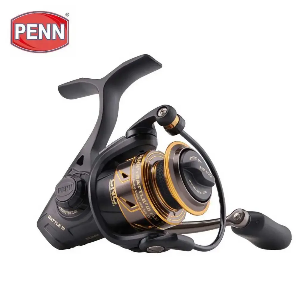 PENN Battle III – Carrete giratorio de metal para agua salada y lubina