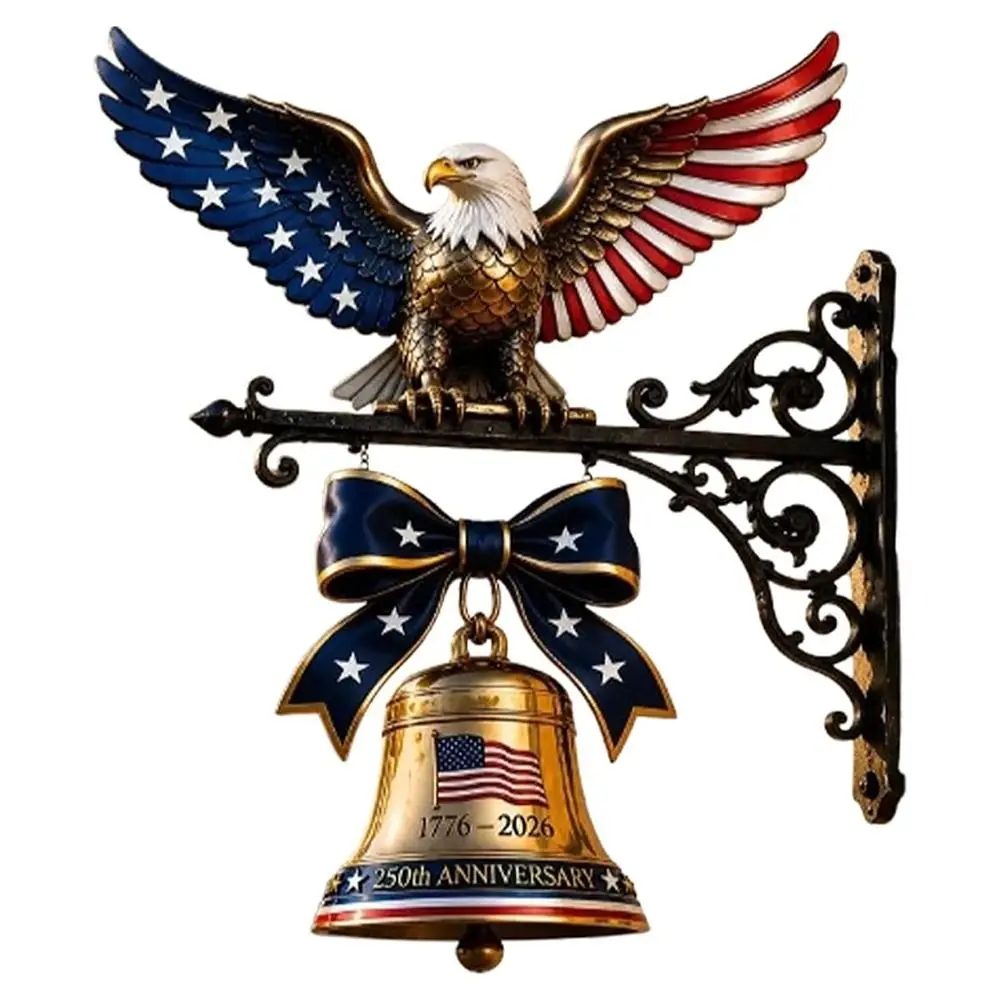 Campana decorativa patriótica con forma de águila y grabados - imagen 3