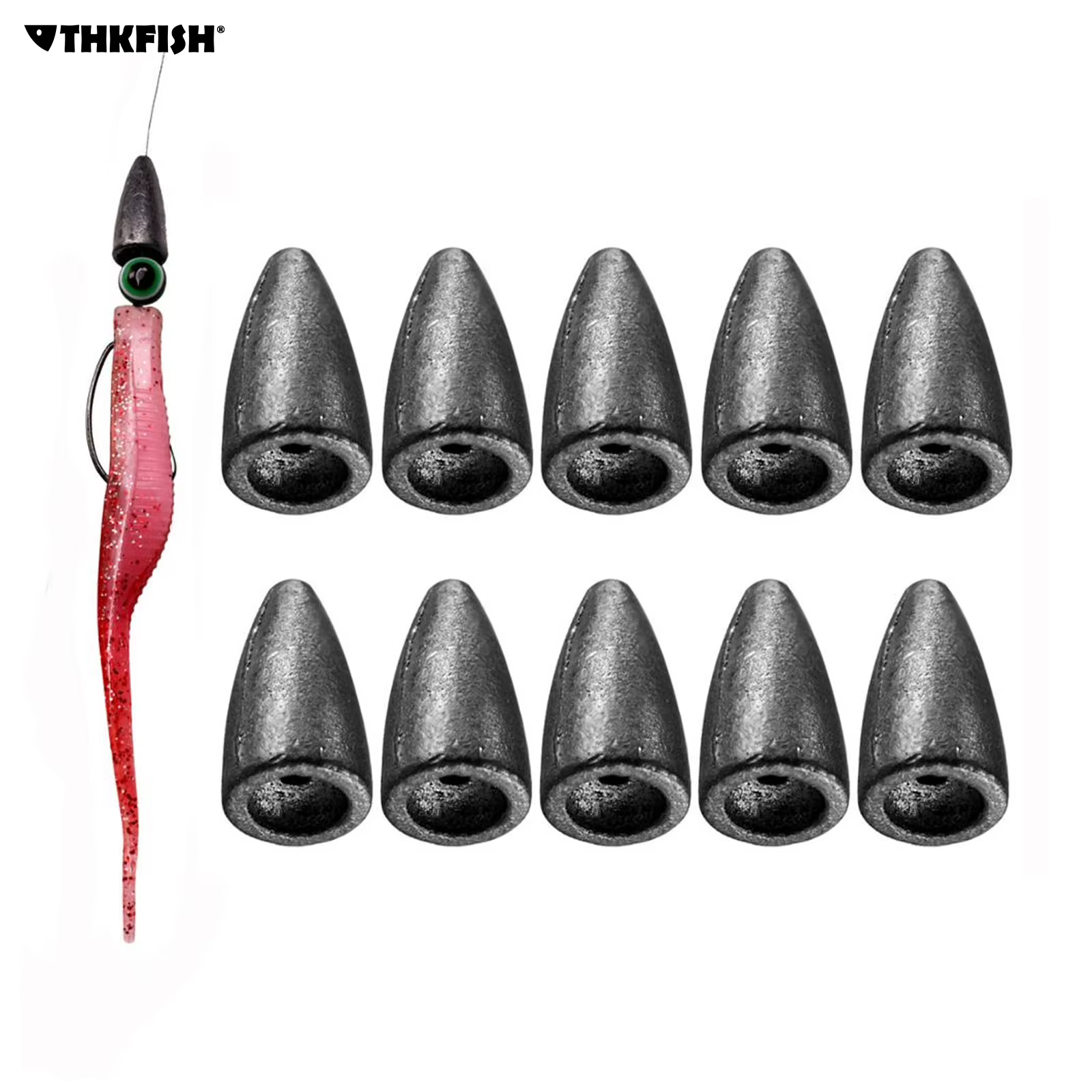 Plomos tipo bala THKFISH para Texas Rig y Carolina de 3,5g a 14g - imagen 5
