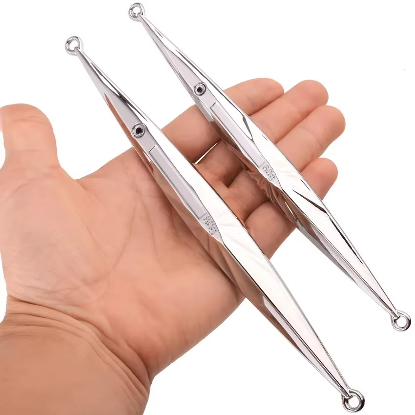 Cuchara galvanizada larga para pesca agua salada jigging lubina - imagen 5