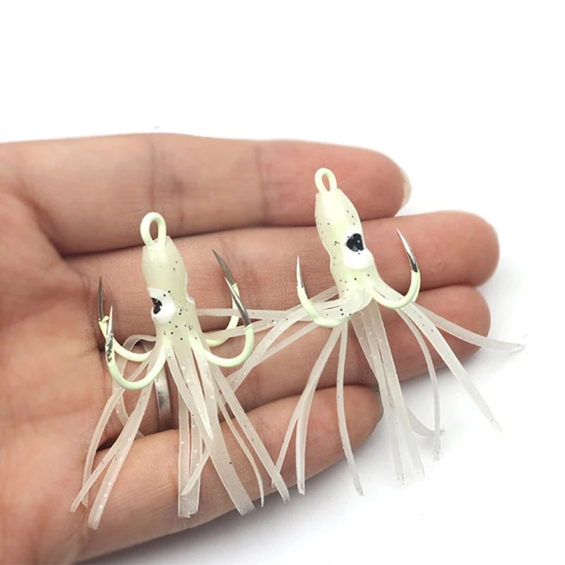 Señuelo luminoso jig blando minnow con anzuelo con púas - imagen 4