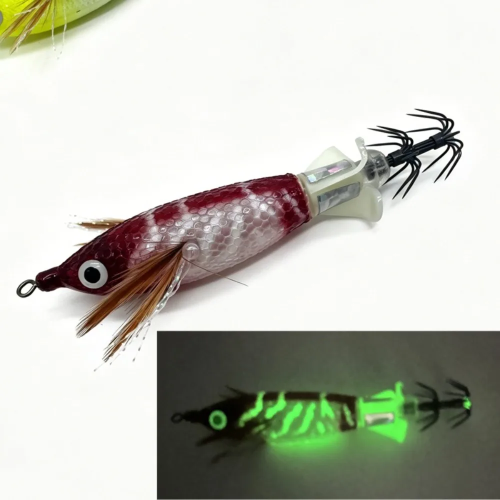 Egi de calamar con ojo 3D UV y falda de plumas - imagen 3
