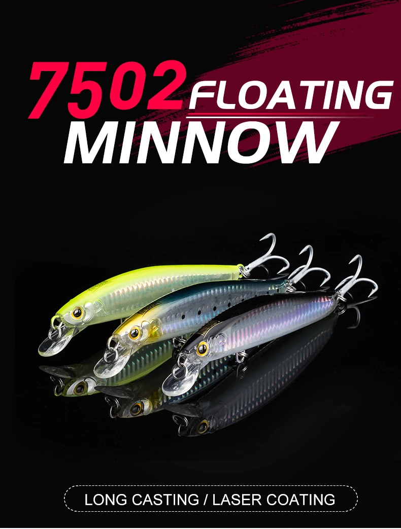 Señuelo Kingdom Minnow flotante vista lateral
