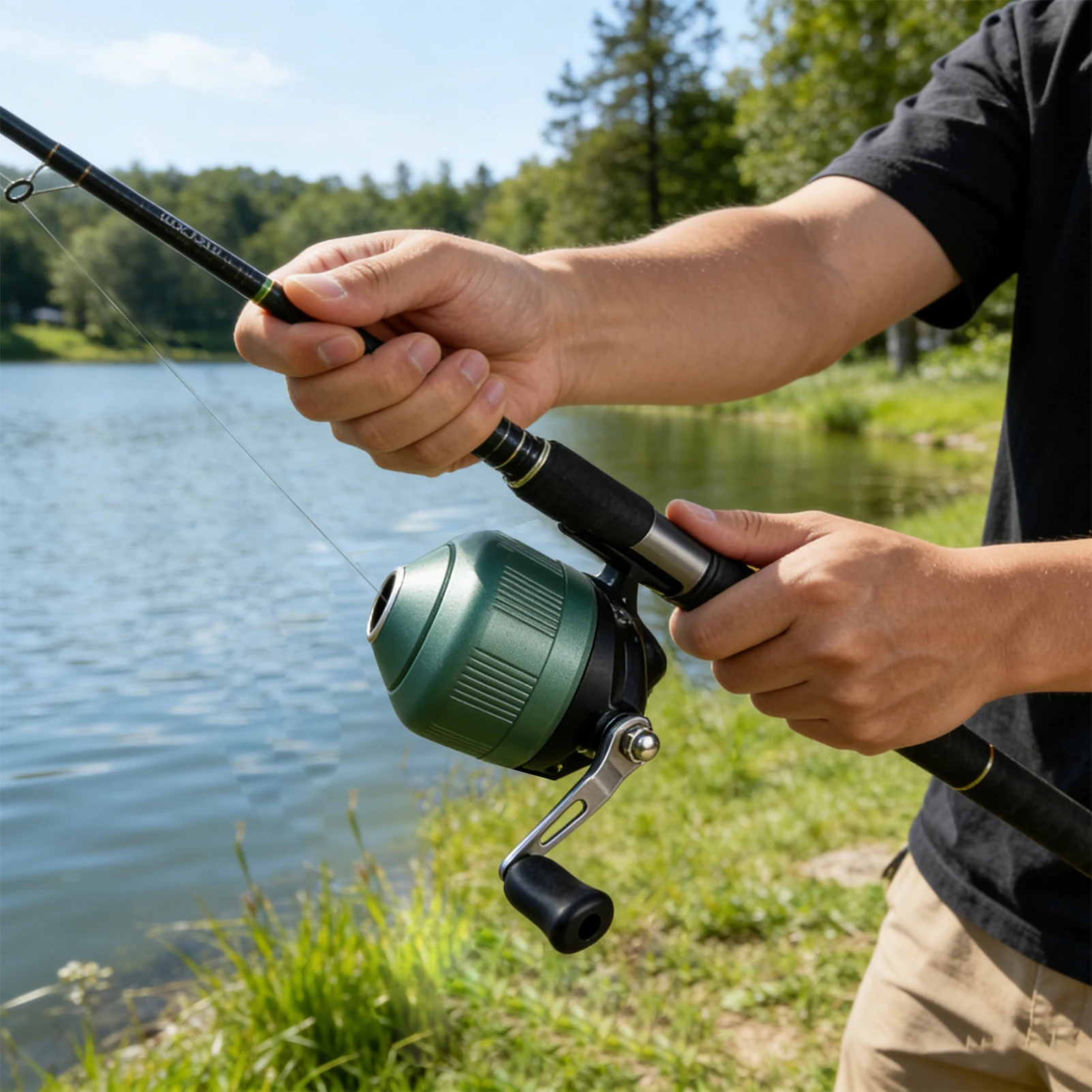 FREE FISHER Carrete Spincast con freno para agua dulce y salada - imagen 2