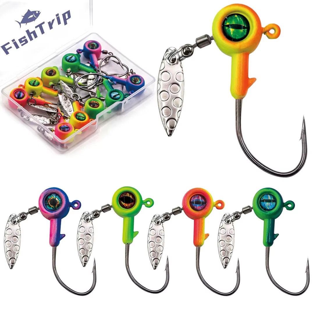 FishTrip Ganchos con Spinner Hoja Sauce – Agua Dulce y Salada - imagen 3