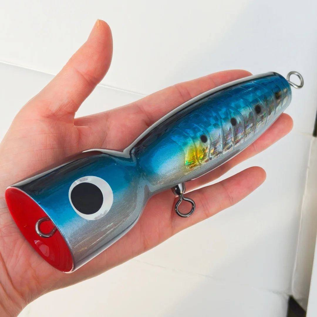 Señuelo Pencil Popper de madera multicolor para agua salada - imagen 3