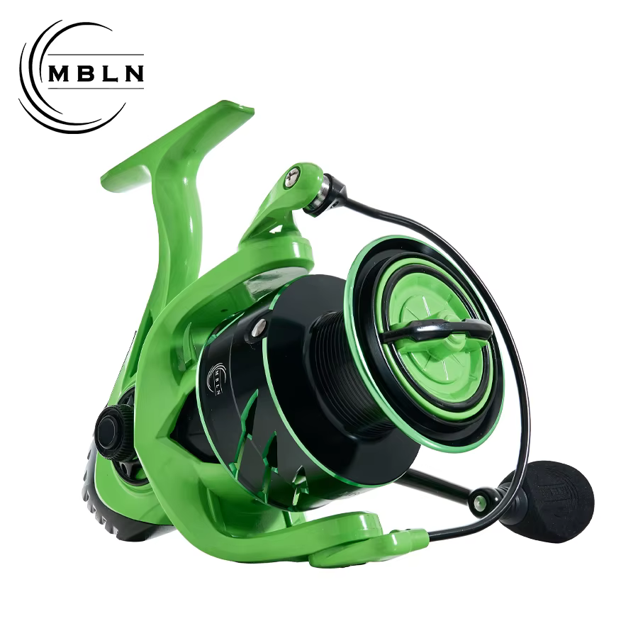 Carrete giratorio MBLN de aluminio liso para pesca con señuelo - imagen 4