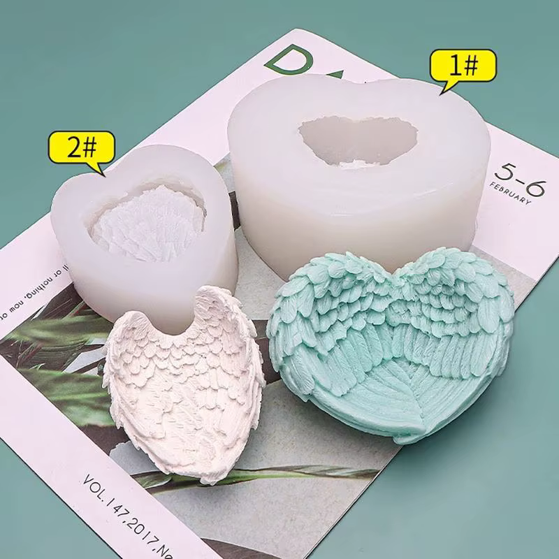 Molde silicona para velas con alas ángel – Epoxi y difusor coche - imagen 4