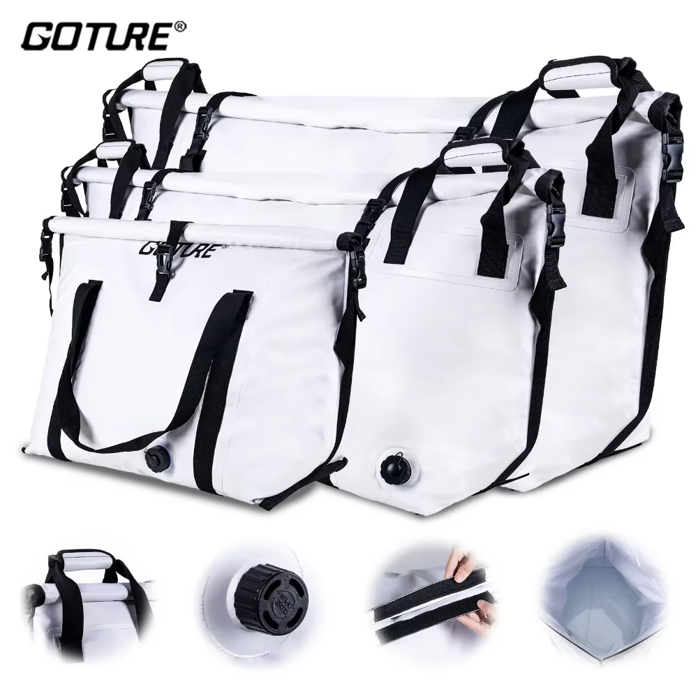 Goture Bolsa Térmica de Pesca Impermeable con Fondo Expandible