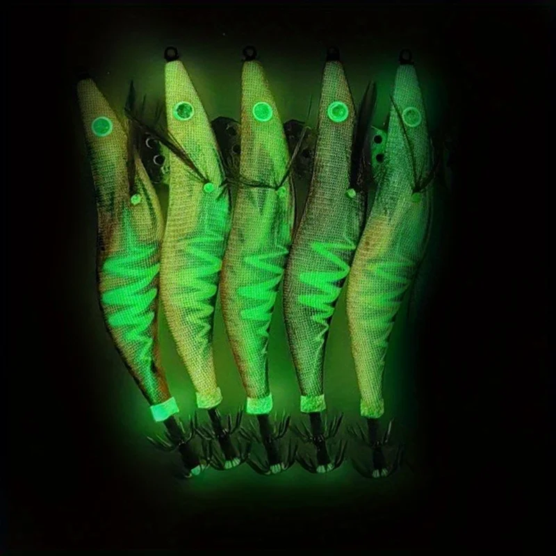 Ackibbik Señuelo luminoso de gambas tipo hard bait, anzuelo calamar - imagen 3