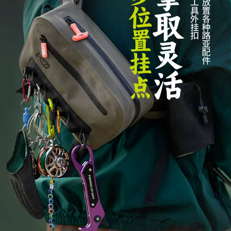 Mochila de pesca impermeable con compartimentos para señ - imagen 2
