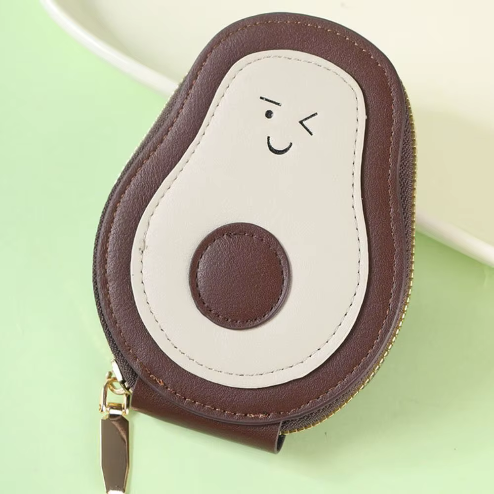 Tarjetero Mini Mujer Cuero PU - Diseño Aguacate con 11 Bolsillos - imagen 3