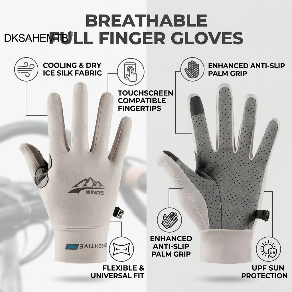 Guantes táctiles antideslizantes para pesca de invierno térmicos - imagen 2