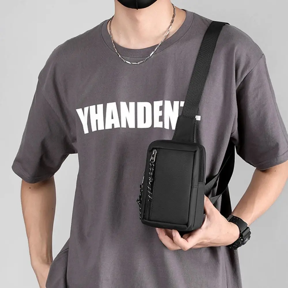 Bolsa de pecho Oxford cruzada para hombre – mini bandolera casual - imagen 5