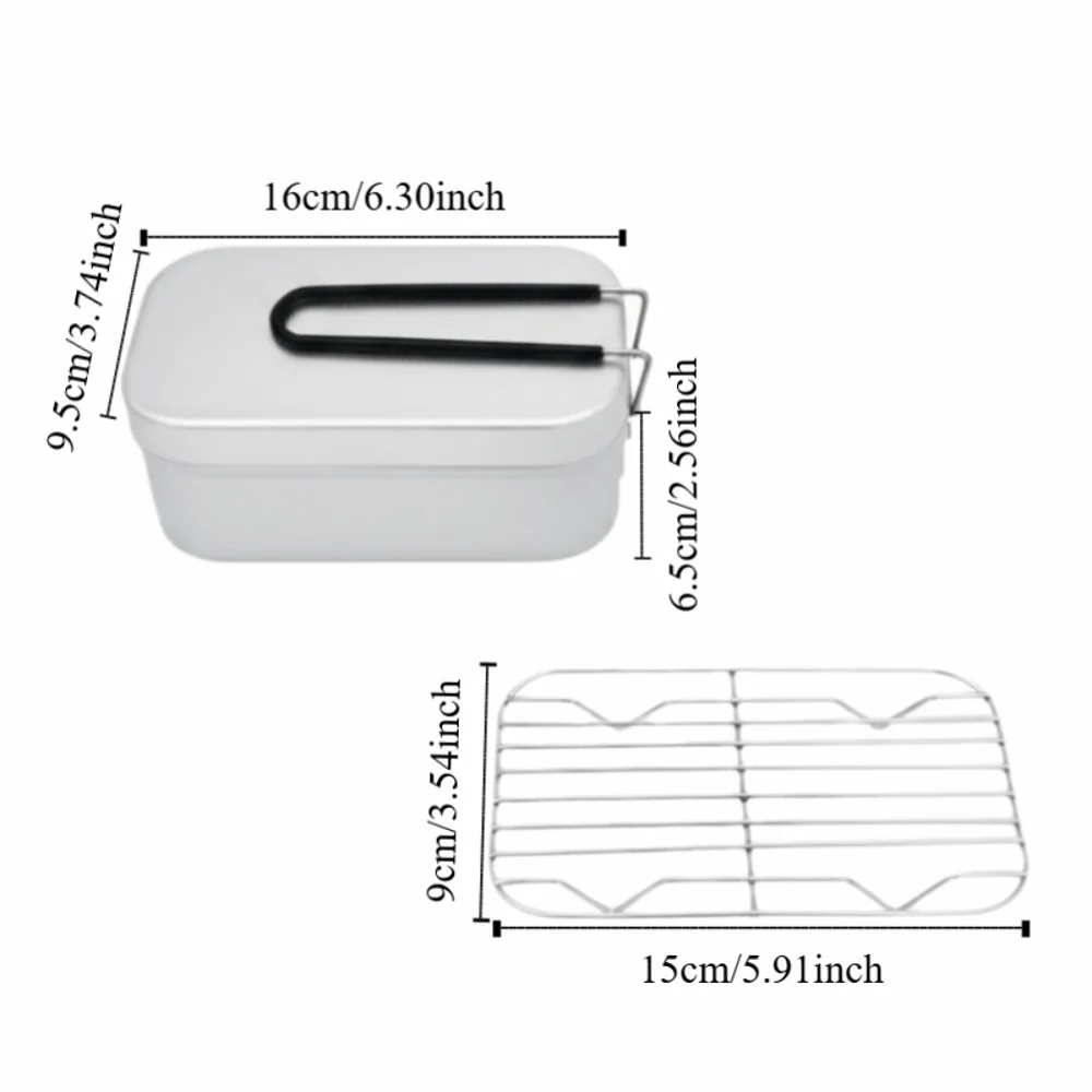 Lonchera de aluminio con asa plegable para picnic y pesca