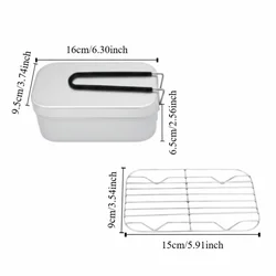 Lonchera de aluminio con asa plegable para picnic y pesca