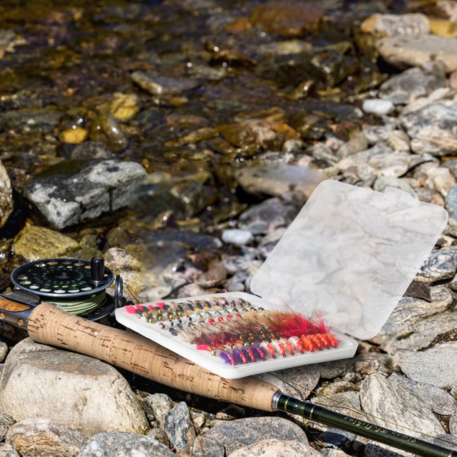 Free Fisher Kit de moscas húmedas y secas para trucha Caddis Zebra - imagen 4