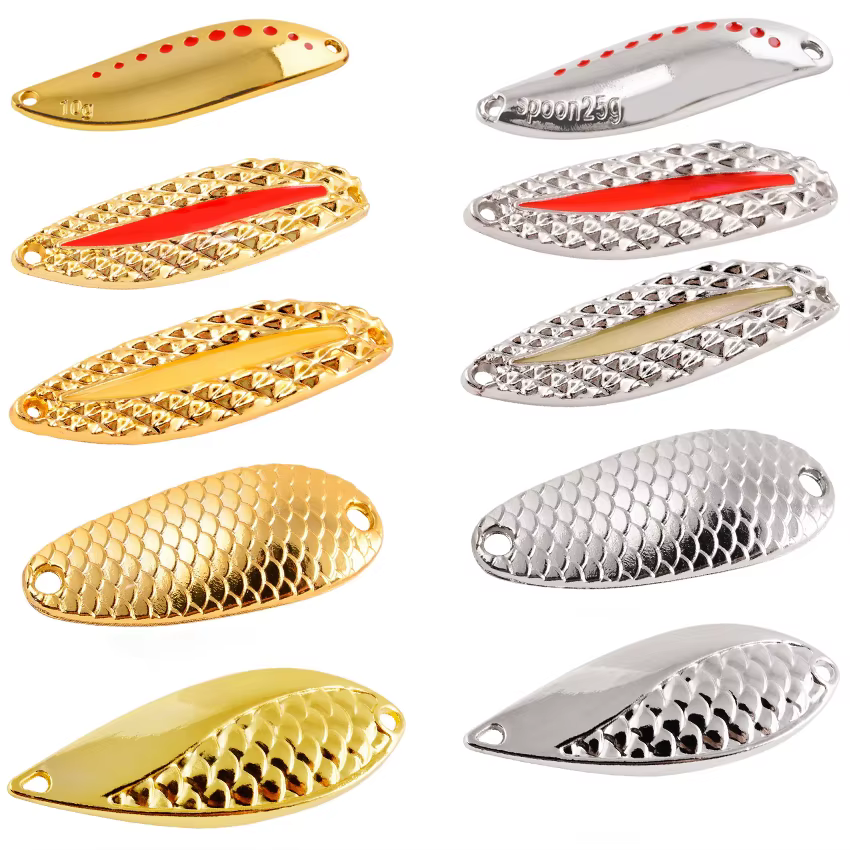 Señuelos Spinner Colorado Metal – Oro y Plata – 2,5g a 5g - imagen 5