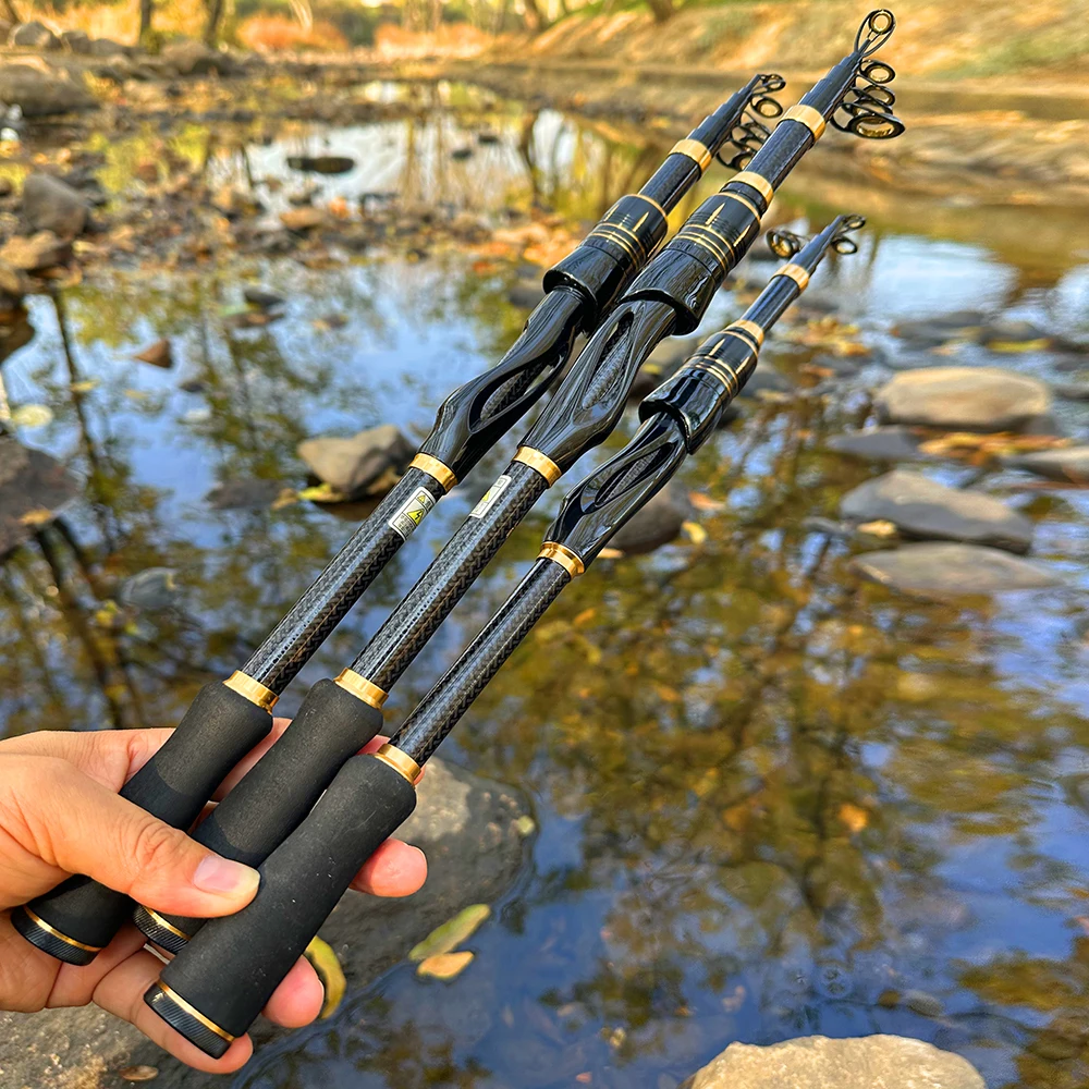 Caña de pesca marina telescópica de carbono con guía cerámica - imagen 3