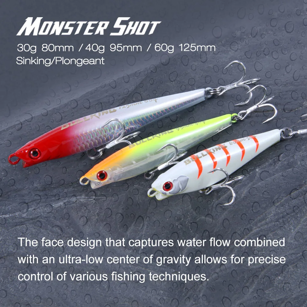 FSTK señuelo lápiz de hundimiento pesado Monster Shot para agua salada - imagen 5