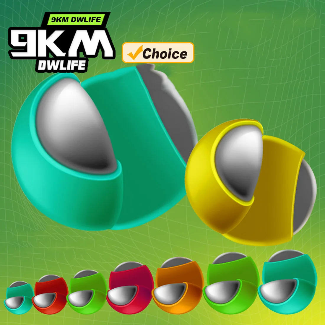 Plomos de tiro divididos 9KM con clip para morder - imagen 5