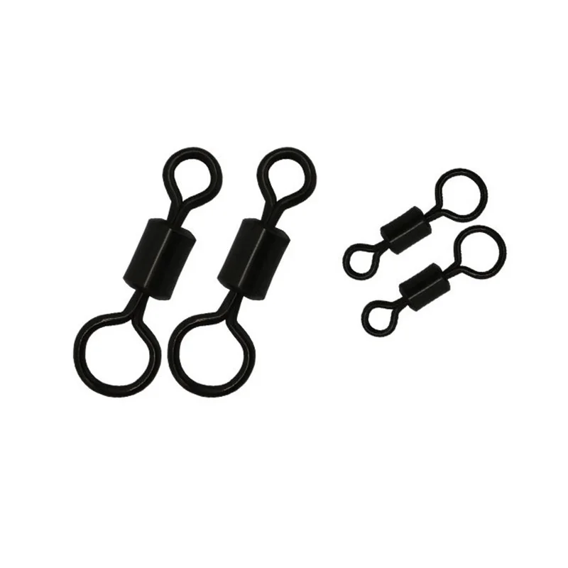 Conectores giratorios carpa con snap Circle y ojo grande negro mate - imagen 5